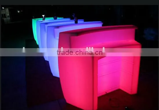 Rgb LED Glowing Waterproof Anti-UV PE Plastic Counter Bar for Bar/nightclub/party/wedding photo-3