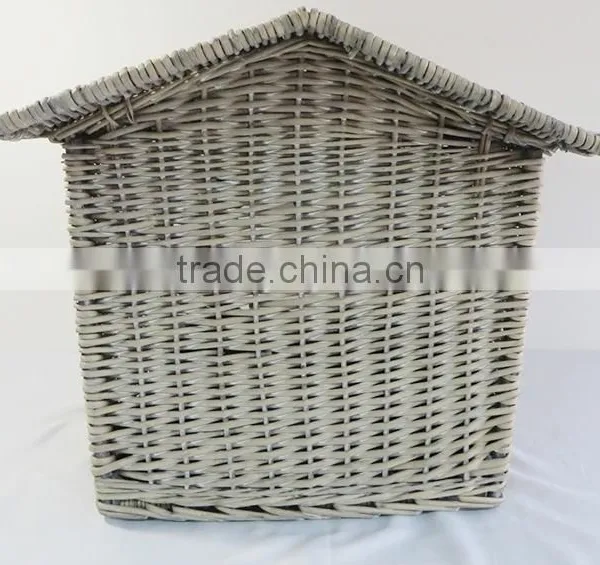 Custom Outdoor Indoor Durable Willow Woven Pet Dog House Wicker Cat House photo-4