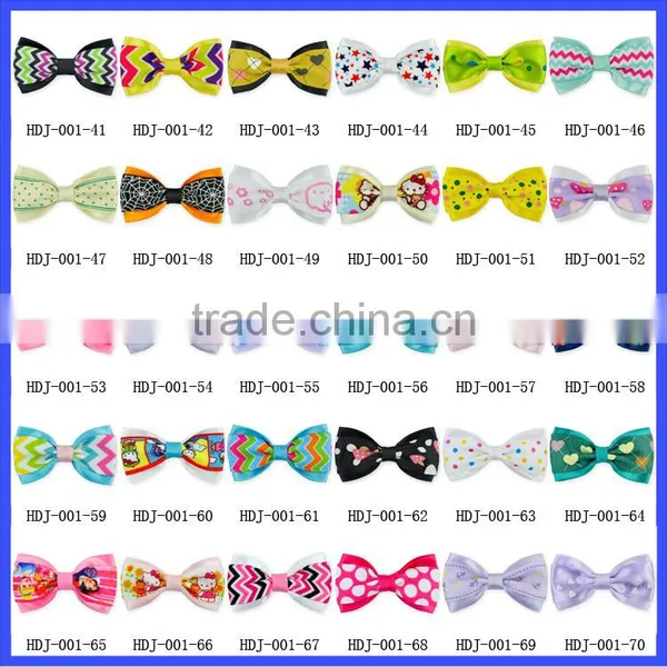Large Bow /Cartoon Kids Grosgrain Boutique Ribbon Hair Bow / Lovely Cat Printing photo-6