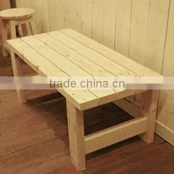 Custom Handmade Wooden Bar Stool Pine Solid Wooden Stool CN photo-3