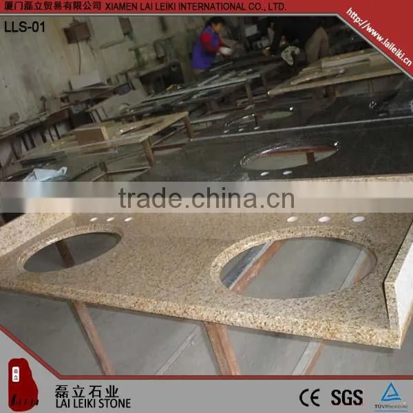 Beige Rectangular Shape G682 Sunset Gold Polished Kitchen Countertop photo-5