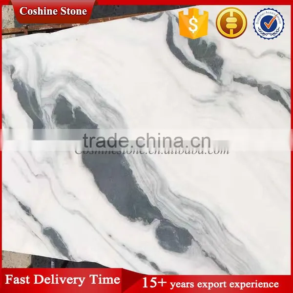 2017 New Surface China White Black Panda Marble Tile photo-3
