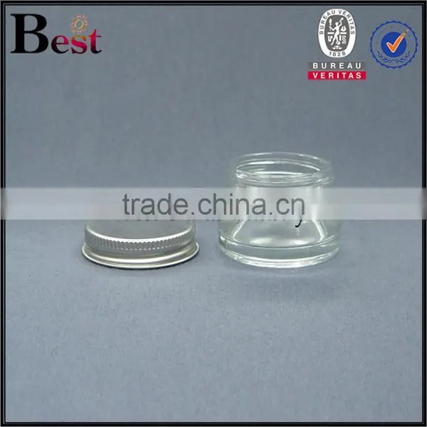 15/30/50/100g Clear Glass Cream Jar Round Shape Glass Jar for Face Cream photo-2