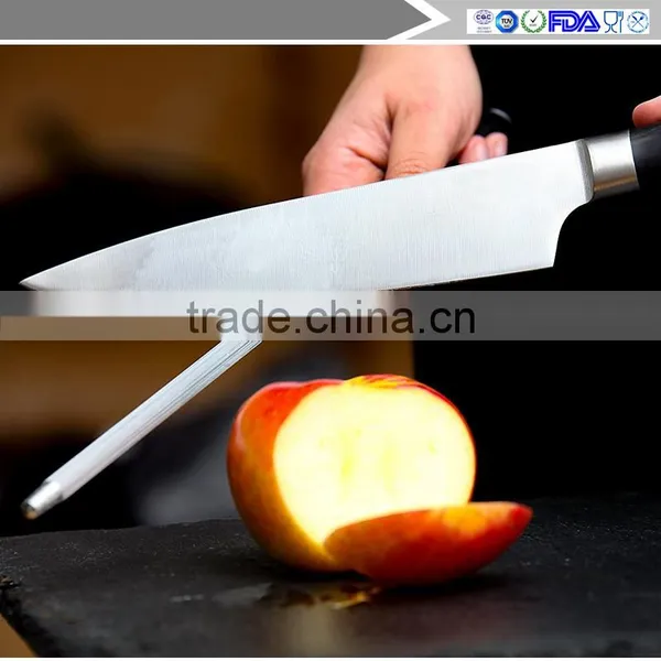 Chef's Knife and Sharpener - Professional Set by LK Kitchen - 8 Inch Stainless Steel Sharp Blade Kitchen Knife for the Home Cook photo-4