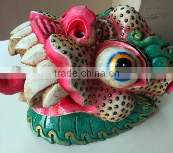 Dragon Mask Wall Hanging Decor Handmade in Nepal photo-2