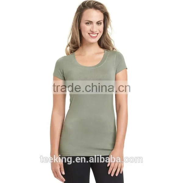 2017 New Design Plain Sport Training t Shirts Women photo-6