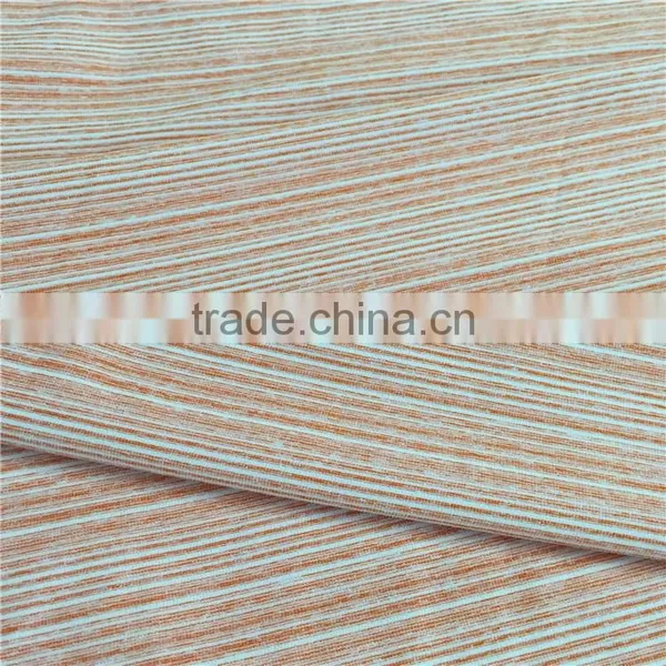 New Arrival Cool Stripe Orange Knit Single Jersey Fabric photo-2