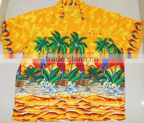 Macau Parrot on Cocunut Palm Hawaiian Shirts photo-4