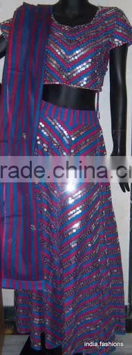 BLUE CHANIA Lehenga Choli BLOUSE DUPATTA photo-2