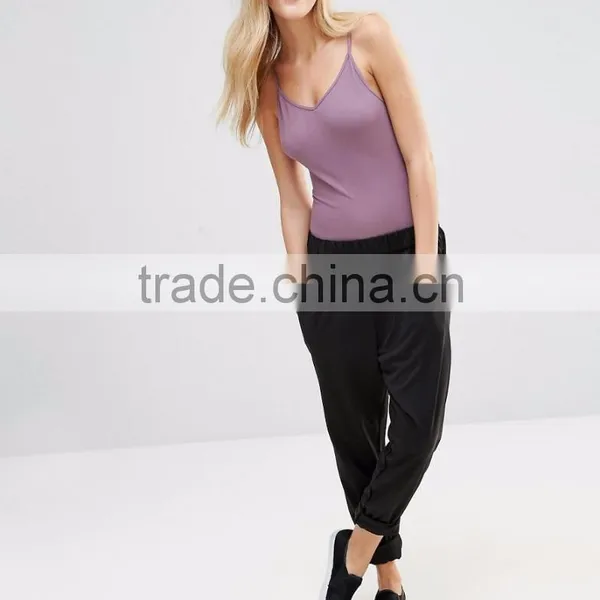 Hot Summer Sexy Women Cut Out Back Halter Bodysuit Plain Style Silm Fit Playsuit Custom Design One Piece Jumpsuit photo-5
