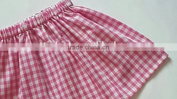 Wholesale Children's Boutique Clothing Girls Palid Skirt Match Headband Cotton Skirts photo-5