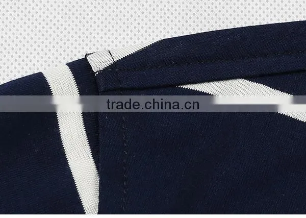 New Design Men's Casual T-shirt Short Sleeve Tee Formal Navy Blue Stripe POLO Shirt photo-6
