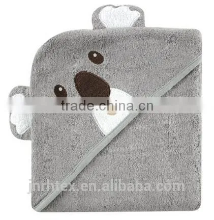 Eco-friendly Embroidery Designs Ring Spun Cotton Terry Animal Baby Bath Towel With Hood photo-6