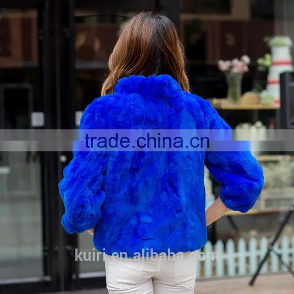 Elegant Womens Winter Real Rabbit Fur Overcoat Genuine Rex Rabbit Fur Hooded Coat Graceful Solid Rex Rabbit Parka photo-2