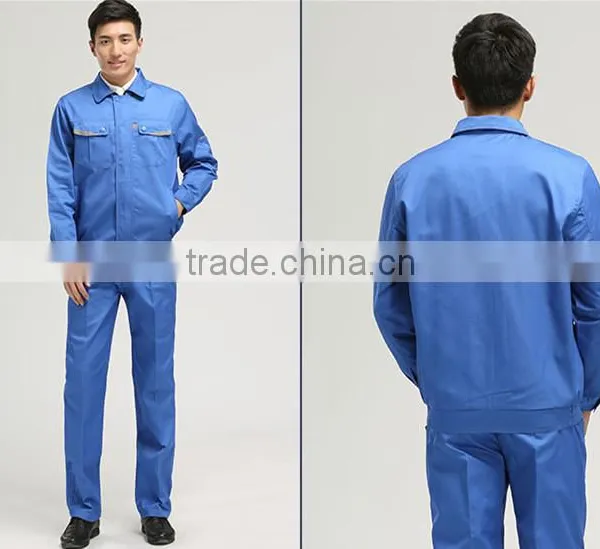 Juqian Quality Work Cloth Manufacturer China Breathable Gray Blue Unisex Workwear Uniform Industrial Uniform photo-5
