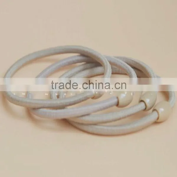 Girls Rubber Elastic Hair Ties Ponytail With Beads photo-3