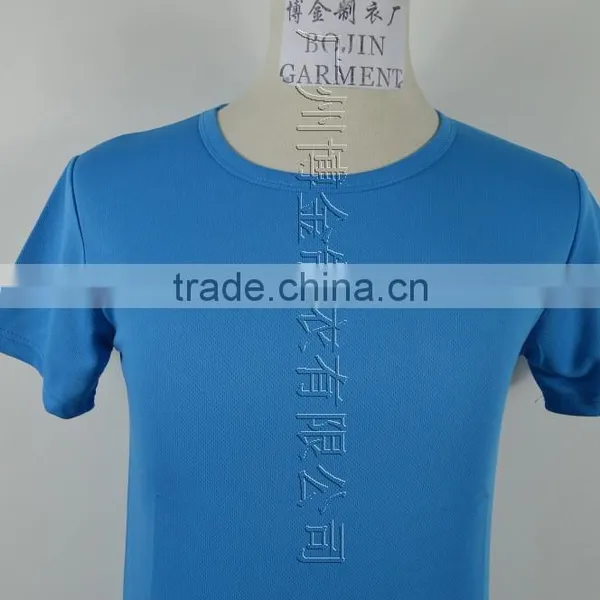 Blue Color Quick dy Dry Fit O-neck Mens Tshirt for Wholesale photo-2