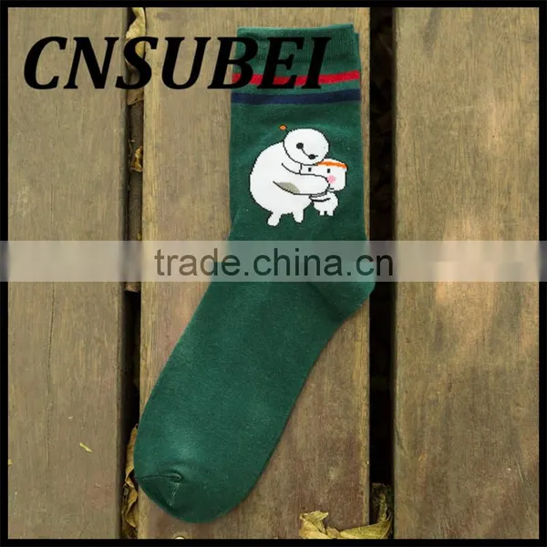 The New Style Autumn and Winter Cute Cartoon Baymax Cotton Men Socks photo-4