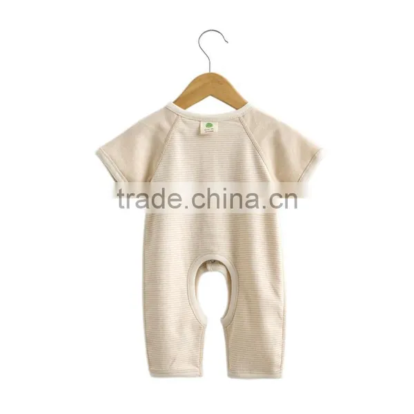 Wholesale Organic Baby Clothes 100% Organic Cotton Striped Romper Baby Clothing photo-4