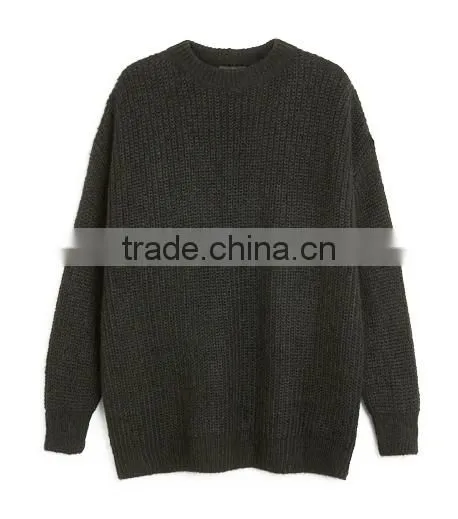 Casual Pure Color Cashmere Pullover Thick Loose Top Brand Sweaters for Wholesale photo-3