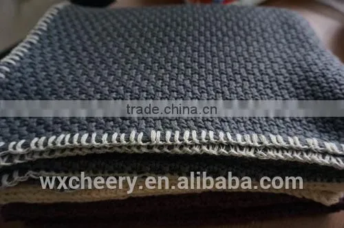 Super Soft Cotton/polyester Acrylic Knitted Baby Blanket photo-2