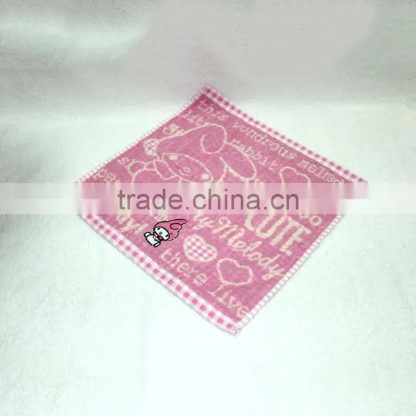 100 % Cotton Red Color Yarn Dyed Terry Face Towels photo-3