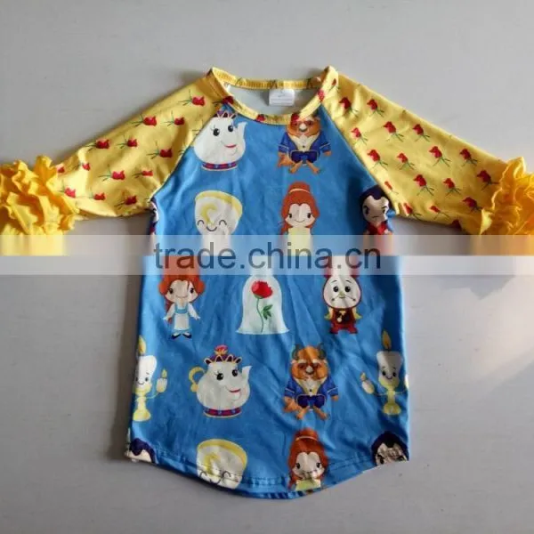 Wholesale Newest Boutique Girl Clothing Top Baby Girls Unique Top Printed Princess photo-2