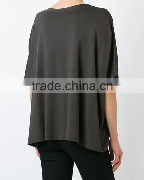Custom Women Short Sleeve O Neck Oversized T-Shirts for Printing,Oem Summer Clothes Black Loose T-Shirts for Women photo-5