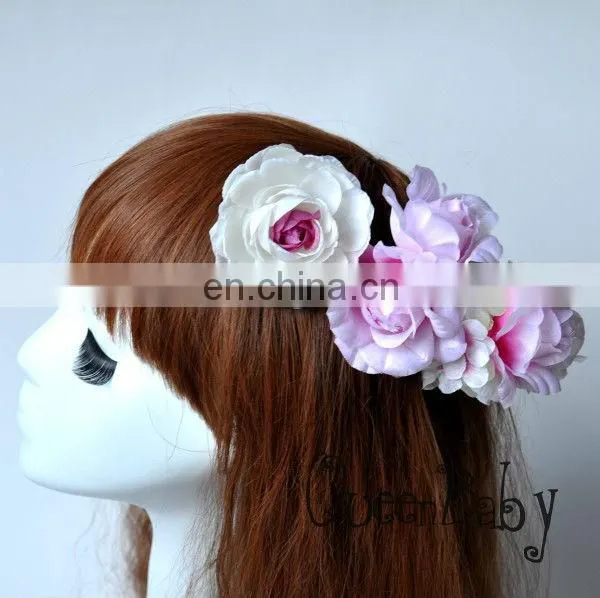 Wedding Flower Circlet, Flower Wreath, Flower Hairband, Bridal Headband, Bridal