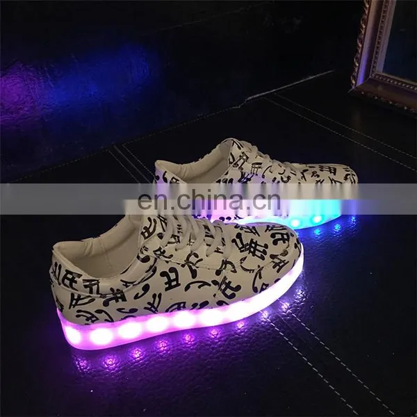 2015 Hottest Street Dance Hip Hop Night Club European Fashion Sport Light Shoes LED photo-3