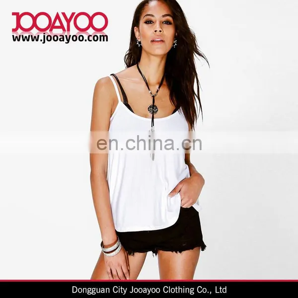 Classic Swing Shape Spaghetti Straps Scoop Neckline Tank Tops For Women