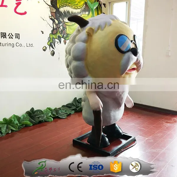 KAWAH High Quality Cute Fiberglass Statue Gentle Goat photo-4