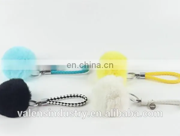 Customized Design OEM/ODM Wholesale Faux Fur Pom Poms Www Pom Com Keychain Girls' Bag Accessory Car Pendant photo-5