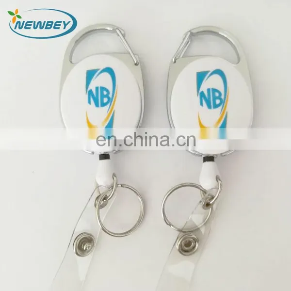 Customized Logo Yoyo Retractable Carabiner id Card Badge Holder
