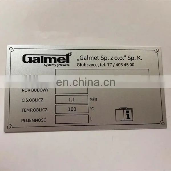 Custom Made Machine Identification Label photo-2