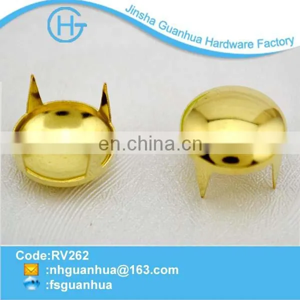 Fancy Colored Prong Gold Dome Stud