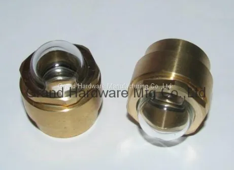 Domed Shaped Quality Peep Sites Cooling System Brass Sight Glass Gauge photo-2