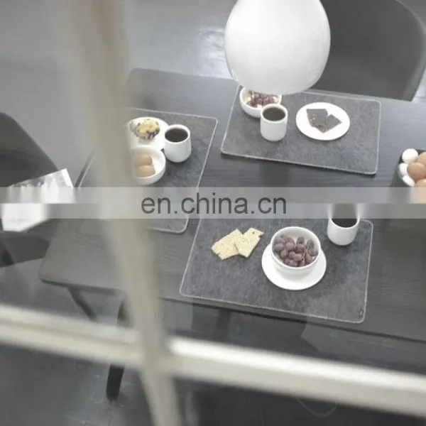 Customized Gray Square Absorbent Table Felt Place Mat photo-5