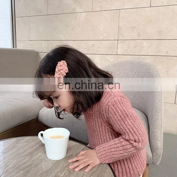 4780/Hot Sell Korea Style Warm All-match Girl Stripe Sweater Newest Winter Fashion Kids Top photo-2