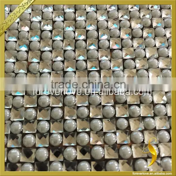 Rhinestone Diamond Ceramic Bead Mesh Self Adhesive Sticker Sheet FRM-195 photo-3