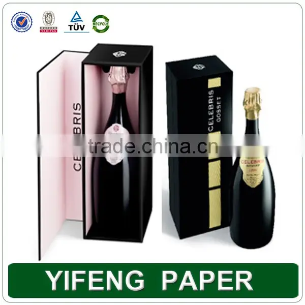 Trade Assurance Supplier Wholesale Fashion Paper Packaging Wine Box/ Flip Top Paper Wine Box With Magnetic Catch photo-6
