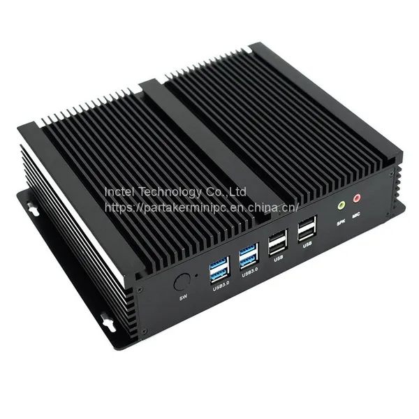 Partaker I4 Industrial Mini PC With 6 COM 2 HDMI 2 Lan Black Color Intel i3 4005u 4010u i5 4200u i7 4500u Processor photo-4