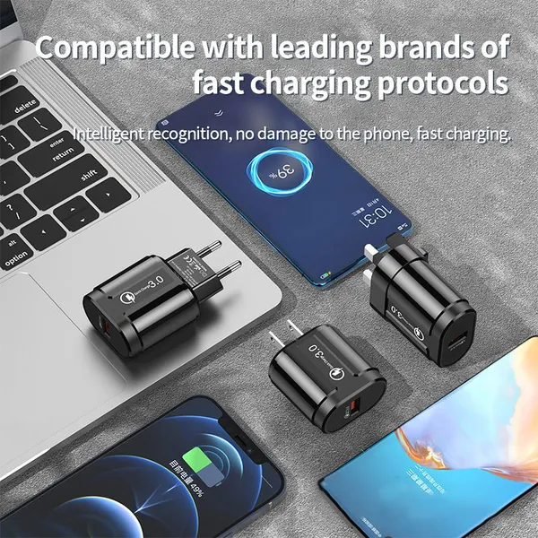 2022 US Wall Adapter Charger For Samsung Wall Charger Adapter Usb Travel Phone Charger Charging For IPhone photo-5