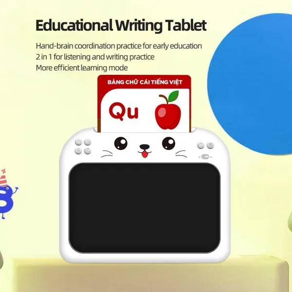 Writing Tablet Early Education Puzzle Toy Card, Early Education Machine Enlightenment Thinking Training, Card Insertion Learning Machine Toy photo-2