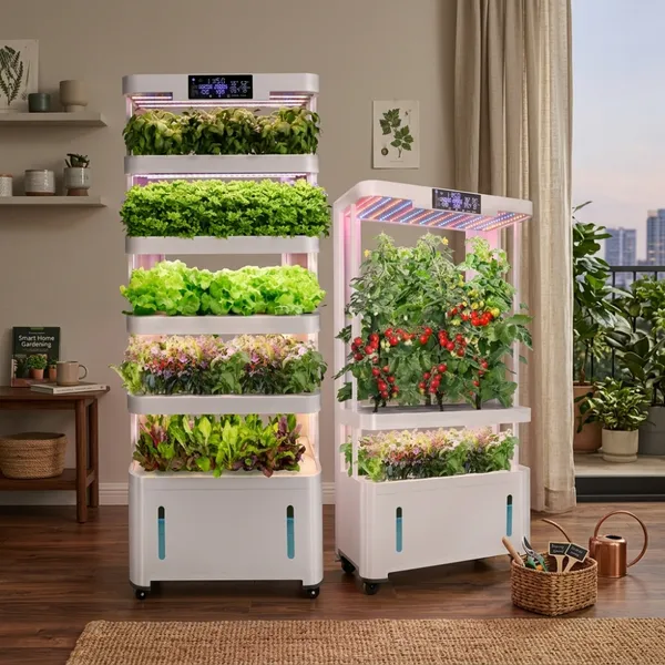 Leading Indoor Vertical Smart Grow Machine Manufacturer 2-7 Layers OEM Hydroponic Cultivation System 110V 240V 110W