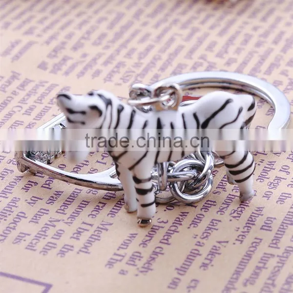 Pet Drop Key Chain Wholesale Low Price Key Ring Zebra Keychain photo-2