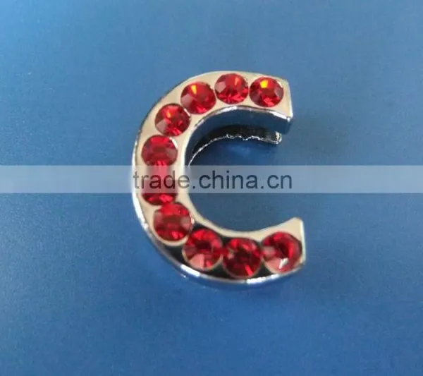 18mm Slide Letters With Red Rhinestones photo-4