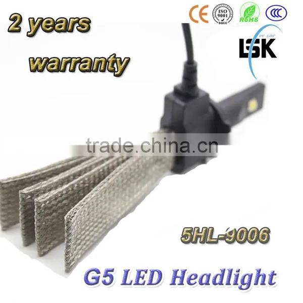 High Brightness Newest G5 Led Headlight 12v 2500LM Top Quality Car Led 9006 Headlight photo-3