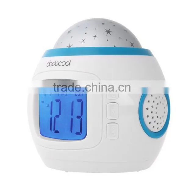 Music Star Kid Baby Room Bedroom Music Alarm Clock Sky Star Night Light Projector Lamp photo-3