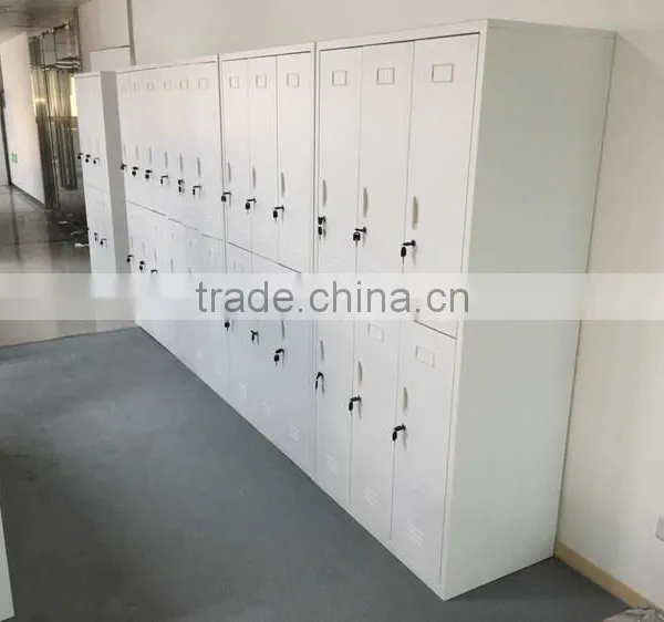 School Student Locker 3 Door Steel Wardrobe Cabinet photo-6